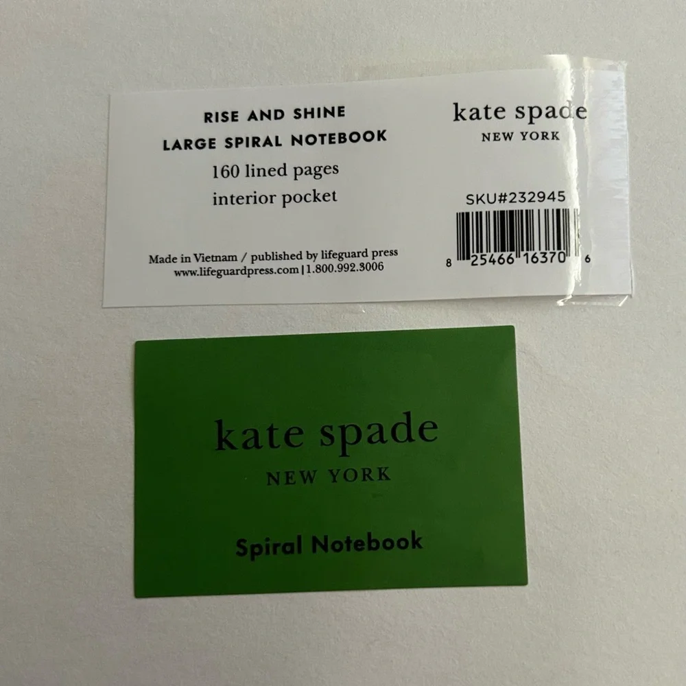New Kate Spade Large Spiral Notebook 